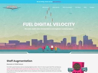 Chromedia homepage hero and staff augmentation section