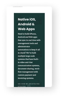 Chromedia mobile service capability section