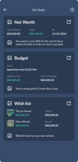 Kidough goals and progress view