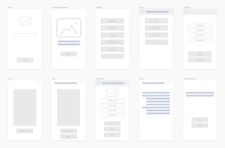 NLRP wireframes for the mobile workflow