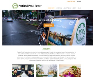 Portland Pedal Power homepage hero and introduction